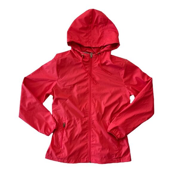 WP Weather Proof Women's Casual Lightweight Hooded Rain Jacket - Rococco Red - Picture 1 of 2